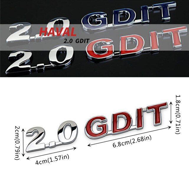 Gdit Logo - US $4.4 10% OFF. Metal Emblem For 2.0 GDIT Haval Tabanca H2 H3 H5 H6 H9 coupe t fek m4 m5 m6 Auto Accessories Rear Tail Letters Sticker Decal -in Car