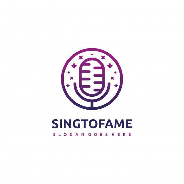 Singing Logo - Singing and voice logo template Vector | Premium Download
