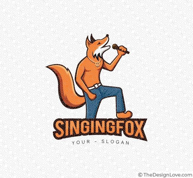 Singing Logo - Singing Fox Logo & Business Card Template