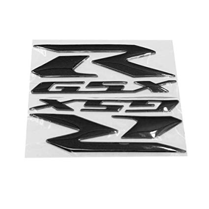 GSX Logo - Amazon.com: GSXR Logo Black Motorcycle 3D Stickers Tank Decals ...