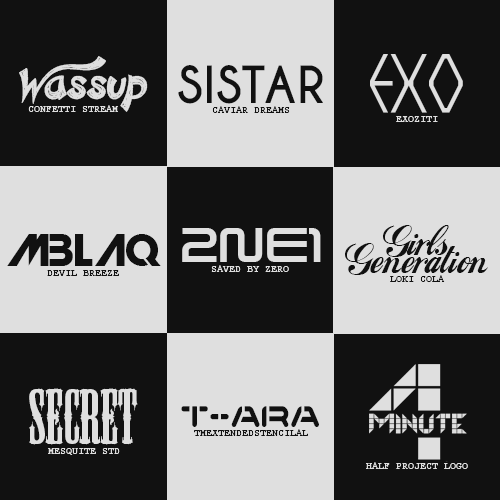 MBLAQ Logo - 1k kpop snsd exo 4minute 2ne1 font T-ara MBLAQ secret sistar girls ...
