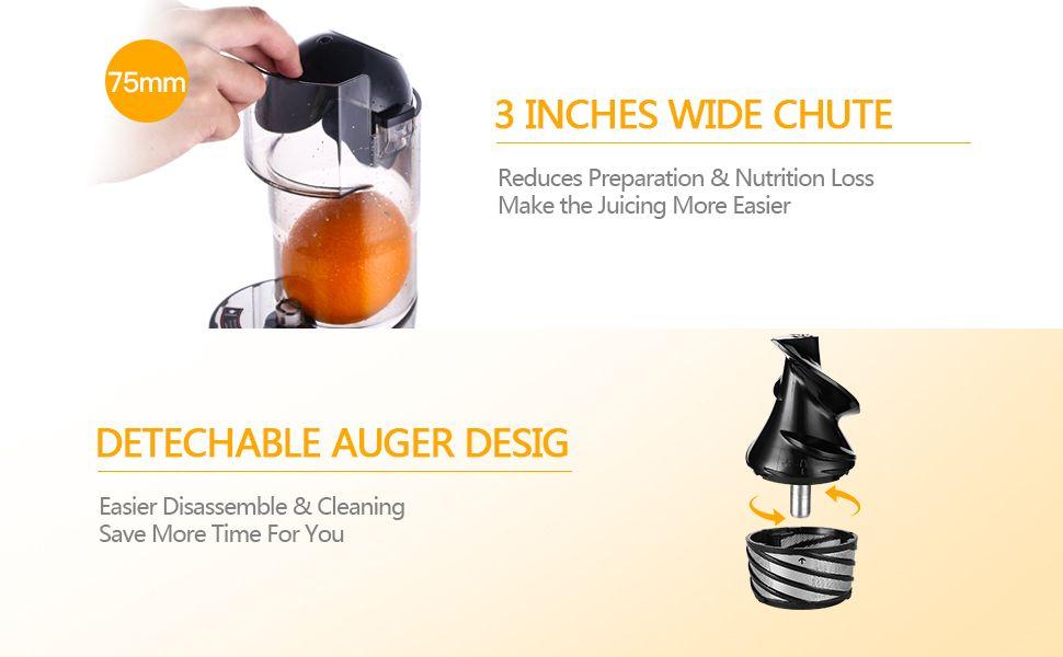 Juicer Logo - Argus Le Masticating Juicer, Slow Juice Extractor for Higher Nutrient and Vitamins, Easy to Clean Cold Press Juicer for All Fruits and Vegetables