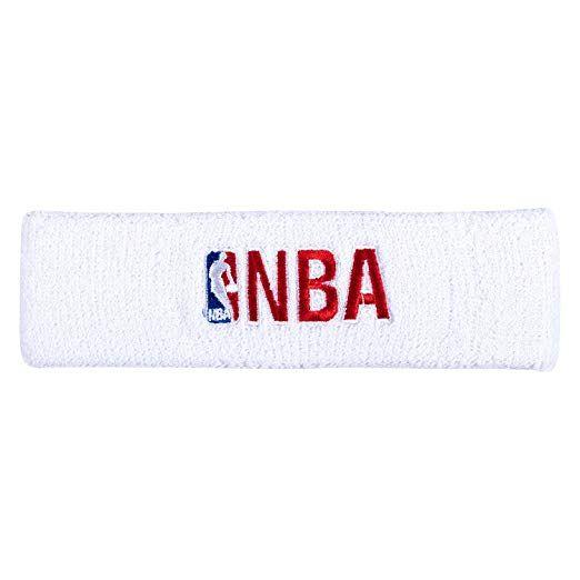 Headband Logo - NBA Logo and Woodmark Headband White/Red