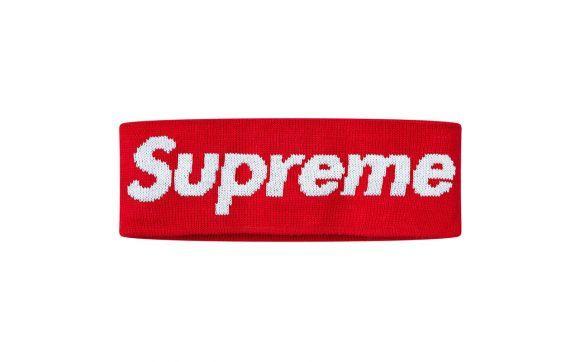 Headband Logo - Supreme New Era Big Logo Headband