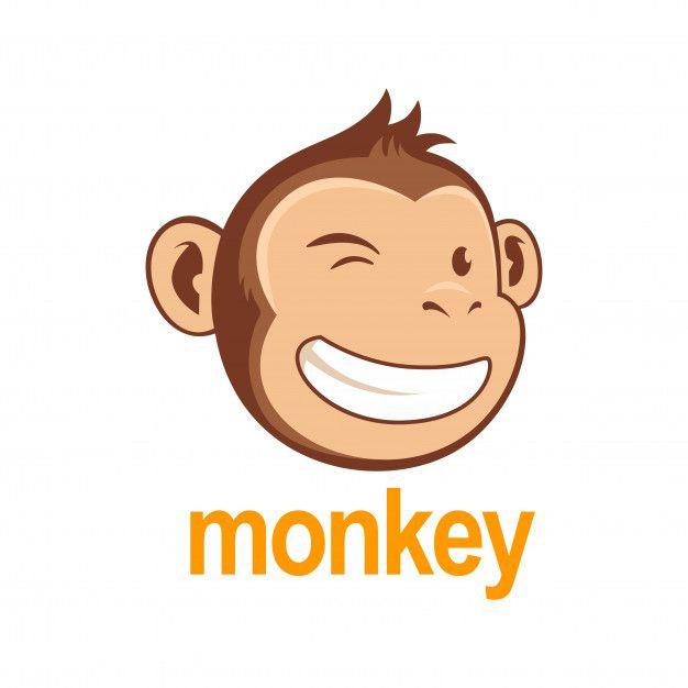 Chimp Logo - Monkey chimp logo and white Vector | Premium Download