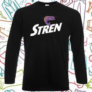 Stren Logo - Details about Stren Fishing Logo Men's Long Sleeve Black T-Shirt Size S to  3XL