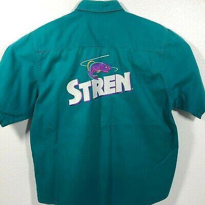 Stren Logo - VINTAGE STREN FISHING Line Logo Long Sleeve Button Shirt Mens L