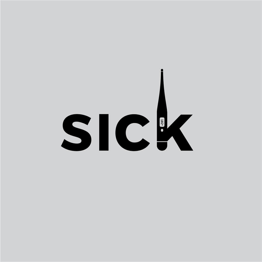 Sick Logo - font calligraphy. Typographic logo, Logos