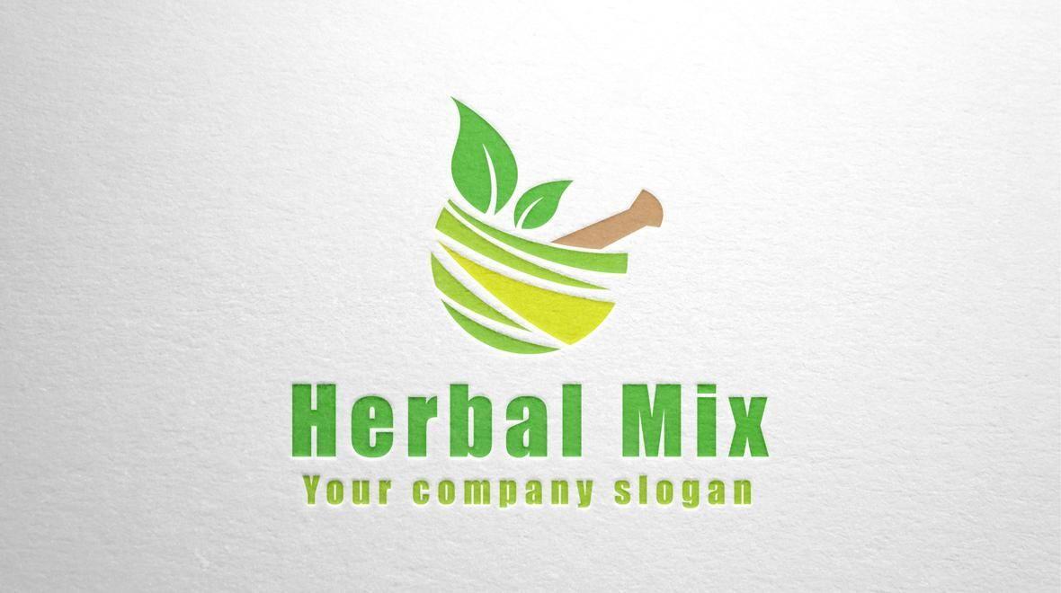 Mortar Logo - Herbal Pestle Mortar Mix Nature Logo. logo. Medicine logo, Logos
