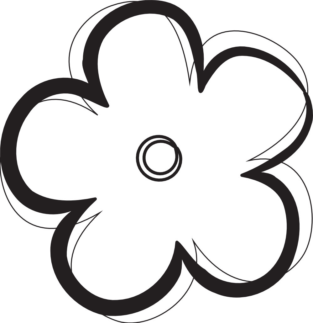 Black Flower Logo - Free Flower Images Black And White, Download Free Clip Art, Free ...