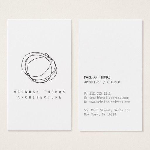 Scribble Logo - Minimal and Modern Designer Scribble Logo Business Card | Zazzle.com ...