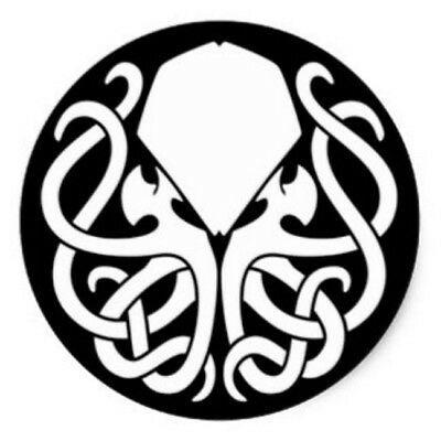 Cthulhu Logo - Vinyl Decal Truck Car Sticker Laptop - Horror Lovecraft Cthulhu Round  Emblem | eBay