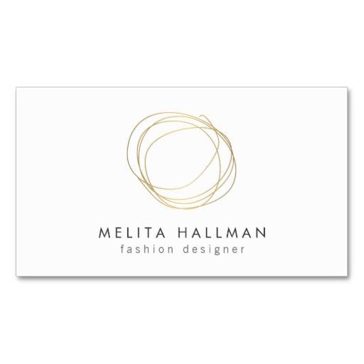 Scribble Logo - Minimal And Modern Gold Designer Scribble Logo Ii Double-Sided Standard  Business Cards (Pack Of 100)