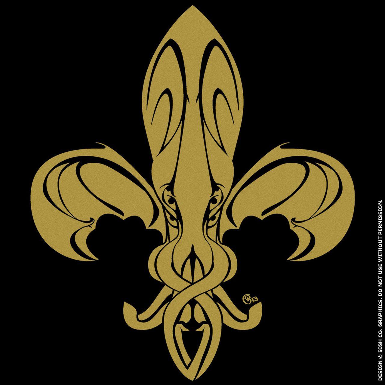 Cthulhu Logo - Saint Cthulhu Fleur De Lis