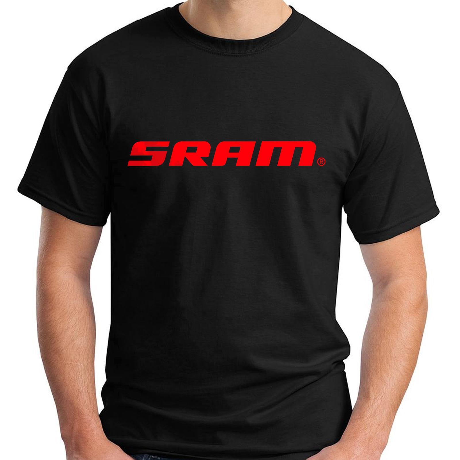 SRAM Logo - New Sram Logo Bicycle High Quality Short Sleeve Black Men's T-shirt Size S  - 5xl Comfortable T Shirt Casual Short Sleeve Print