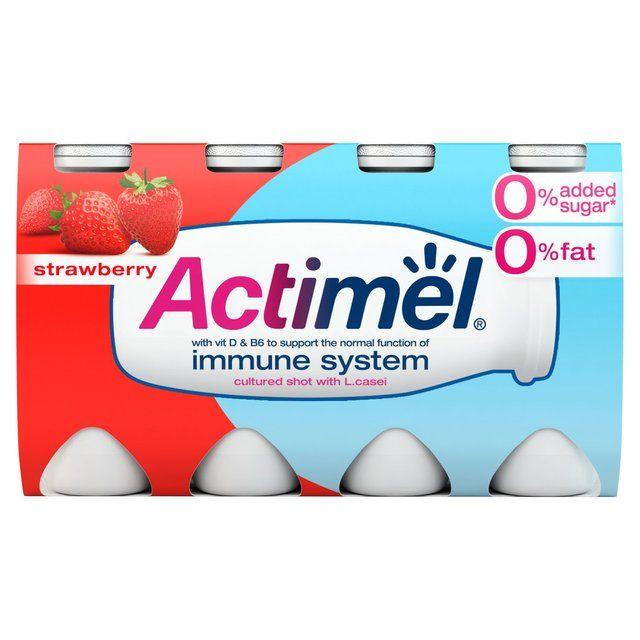 Actimel Logo - Actimel 0.1% Strawberry Drinking Yogurts | Ocado