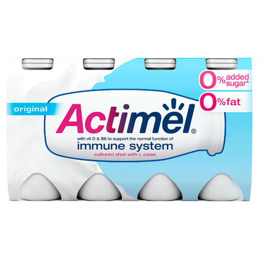 Actimel Logo - Actimel No Added Sugar 0% Fat Original Yogurt Drink 8 x 100g (800g)