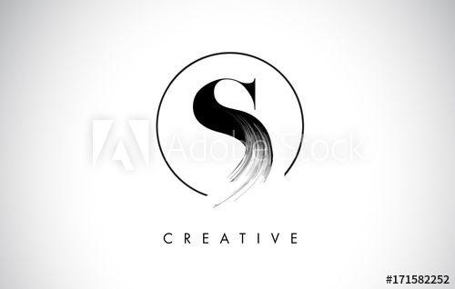 Brushstroke Logo - S Brush Stroke Letter Logo Design. Black Paint Logo Leters Icon ...