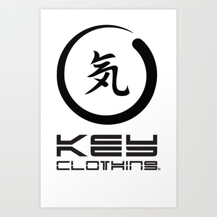 Brushstroke Logo - Key Clothing Canada Kanji Brushstroke Black Logo Art Print by  chameleonstudios