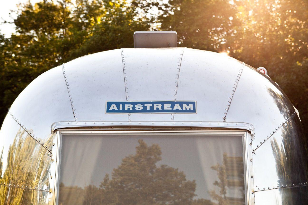 Airstream Logo - Back window and Airstream logo. New Prairie Construction