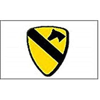 Cavalry Logo - US Army 1st Cavalry Flag 3x5 ft Logo Insignia United States First Cav Calvary Vivid Color and UV Fade Resistant Canvas Header and Double Stitched