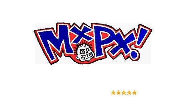 MxPx Logo - MXPX - MXPX! Logo with Face (Red, White, Blue & Black) - Sticker / Decal