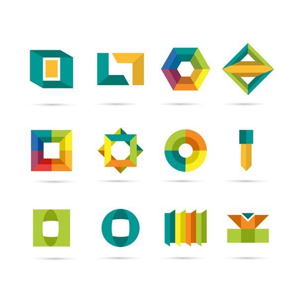 Three-Dimensional Logo - 12 color three-dimensional logo design – vector graphics | My Free ...