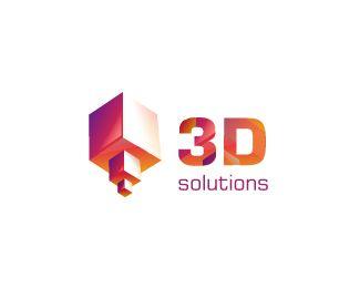 Three-Dimensional Logo - 3D solutions Designed by logotipokurimas | BrandCrowd