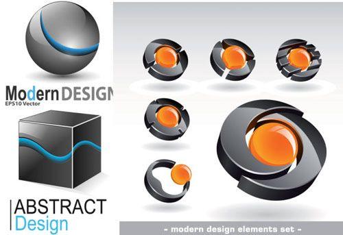 Three-Dimensional Logo - Three Dimensional Graphics Logo Vector Material