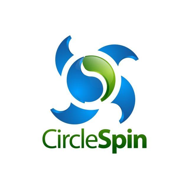 Three-Dimensional Logo - circle spin three dimensional spin logo concept design Template