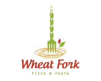 Pasta Logo - Wheat Fork for Pizza and Pasta Designed