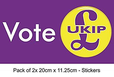 Ukip Logo - Vote UKIP - Rectangular Logo Design - 20m x 11cm - Vinyl Easy-Peel ...