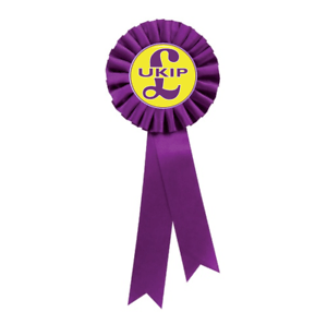 Ukip Logo - Details about Purple Rosette with UKIP Logo Political Party 24.5cm