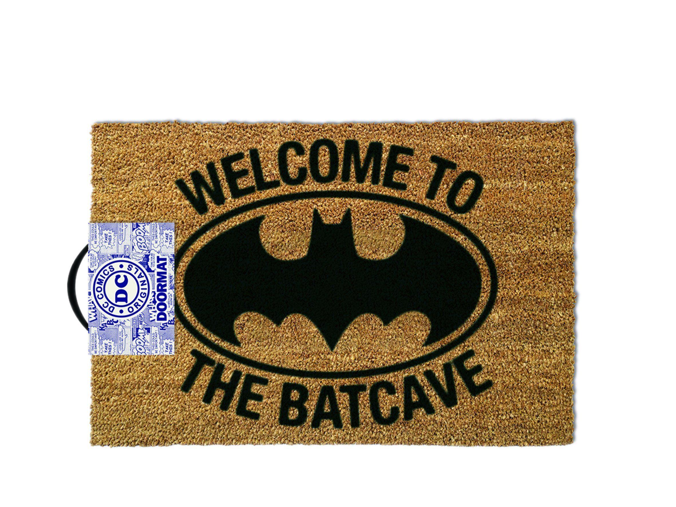 Batcave Logo - Batman Door Mat Floor Mat To The Batcave 24 x 16 inches