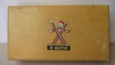 Xacto Logo - Vintage 30 Piece X-Acto Knife & Tool Set In Wooden Box W Logo On Top ...