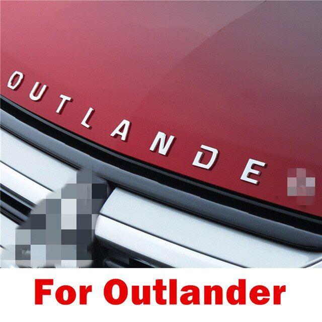 Plated Logo - US $15.75 44% OFF|For Outlander Car ACCESSORIES 3D car Sticker Letters Hood  Emblem Chrome Plated Logo Badge For Mitsubishi Outlander plating-in Car ...