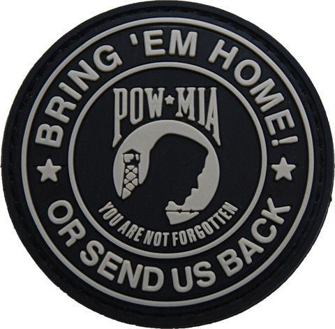 Morale Logo - This is a rubberized morale patch of the POW MIA logo. This patch ...