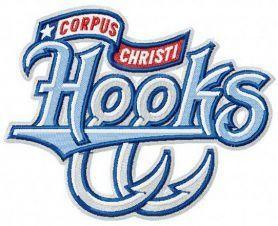 Hooks Logo - Corpus Christi Hooks team logo machine embroidery design. Machine ...
