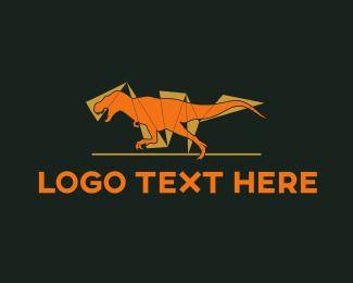 Dinosuar Logo - Orange Dinosaur Logo