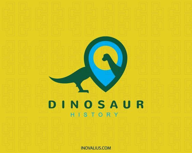 Dinosuar Logo - Dinosaur History Logo For Sale