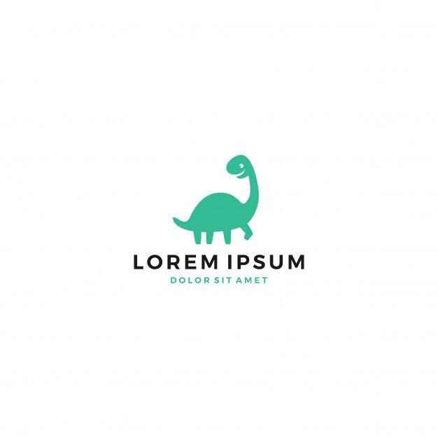 Dinosuar Logo - Cute dino dinosaur logo Vector | Premium Download