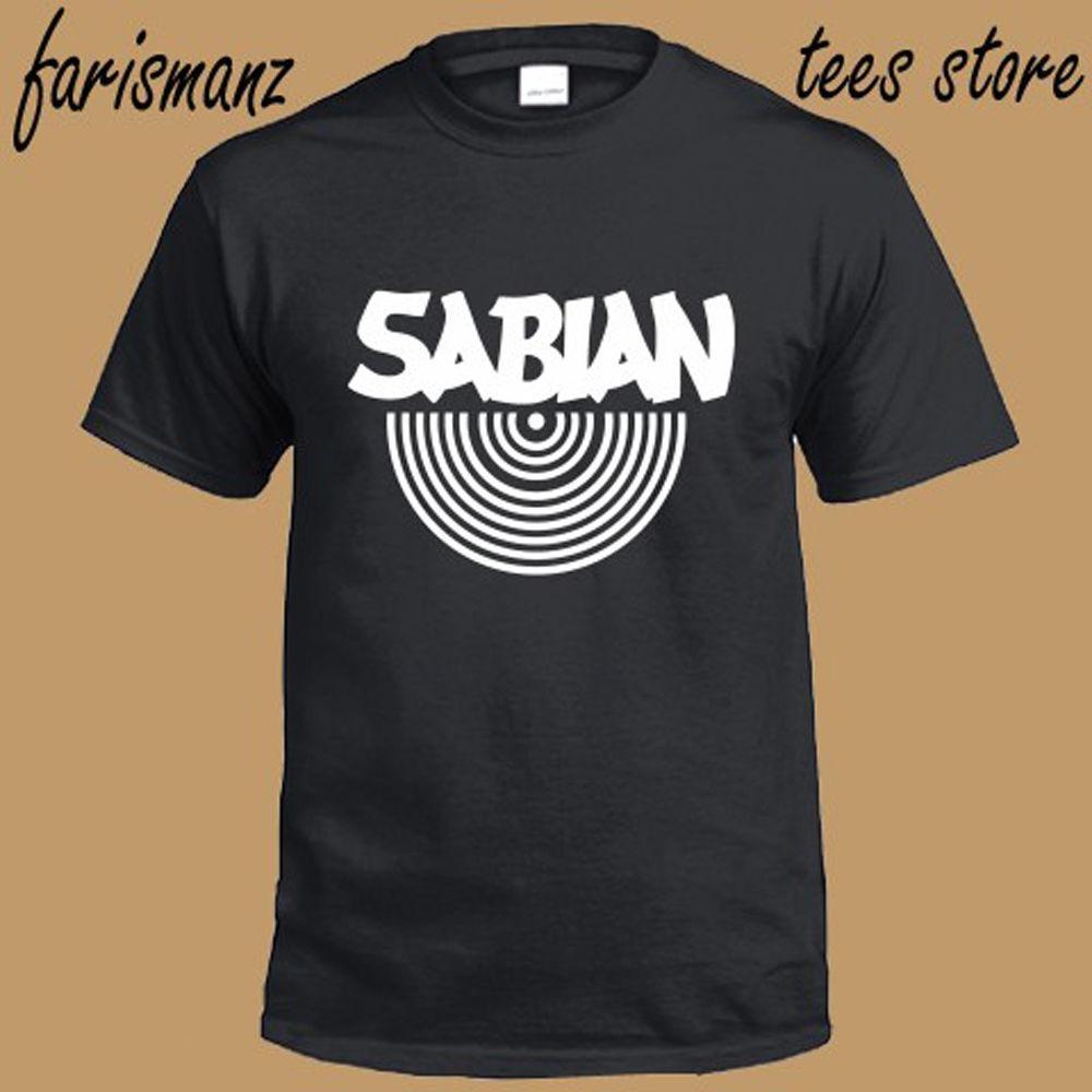 Sabian Logo - Mens Designer T Shirts Shirt New Sabian Cymbals Drums Logo Men S Black T Shirt Size S To 3XL