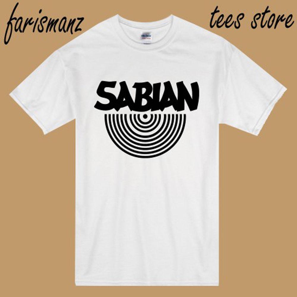 Sabian Logo - New Sabian Cymbals Drums Logo Men's White T Shirt Size S To 3XLMen Women Unisex Fashion Tshirt Free Shipping