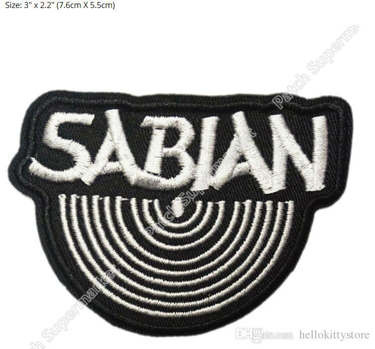 Sabian Logo - 3 Sabian Cymbals Logo Music Band Iron On Patch Heavy Metal Tshirt TRANSFER  MOTIF APPLIQUE Rock Punk Badge