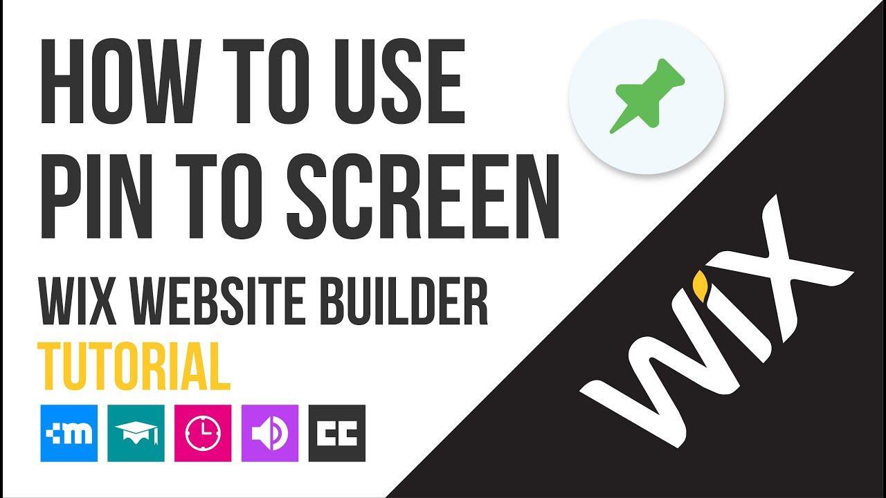 Wix.com Logo - How to use Pin to Screen - WIX Website Builder