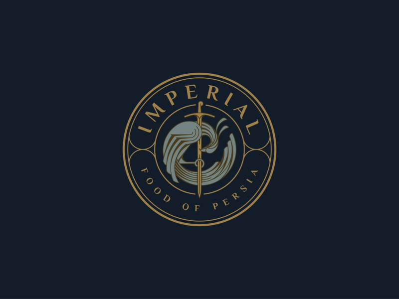 Imperail Logo - IMPERIAL Food Of Persia - Logo design by Yokaona on Dribbble