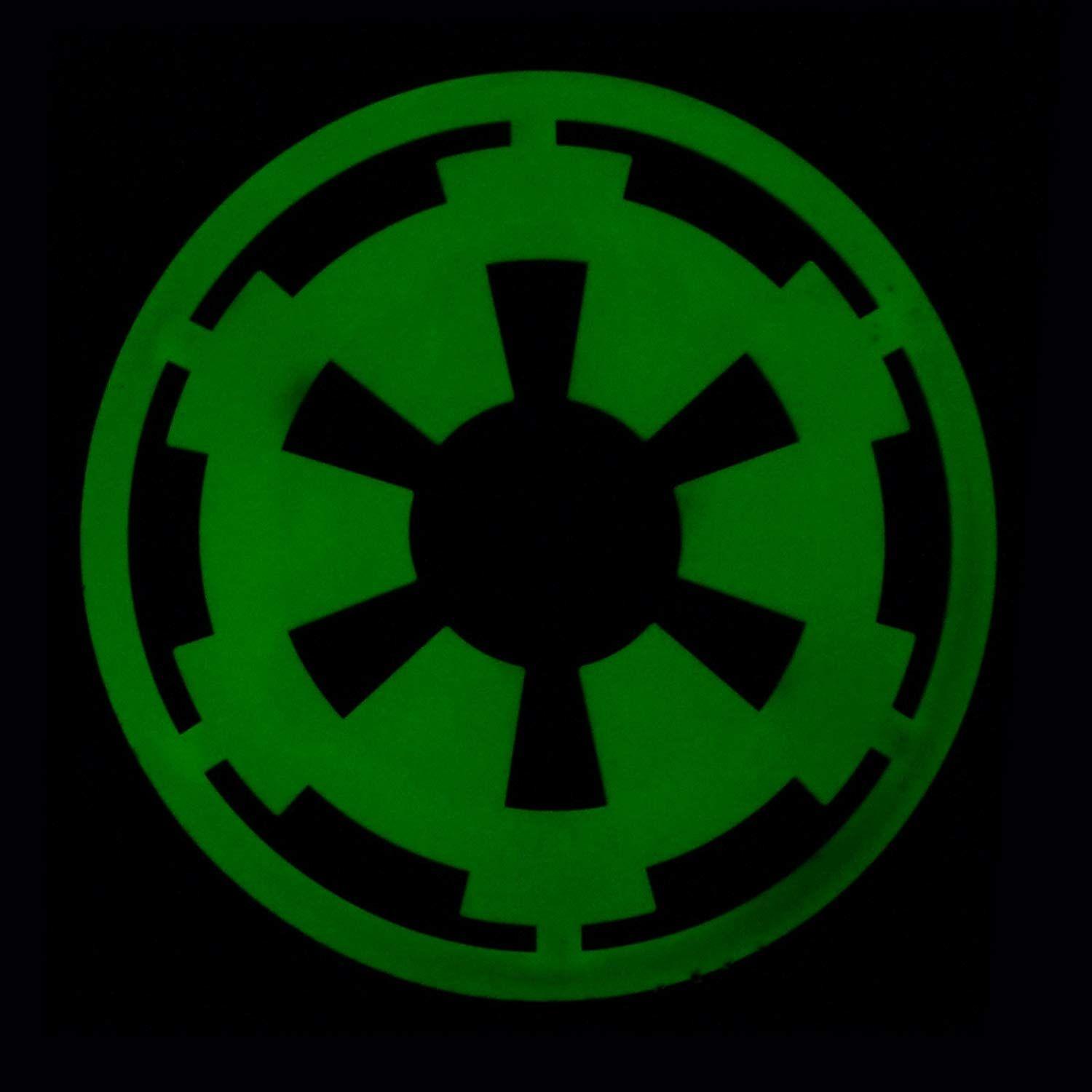 Imperail Logo - Glow Dark Star Wars Galactic Empire Insignia Imperial Logo PVC Rubber 3D  Fastener Patch