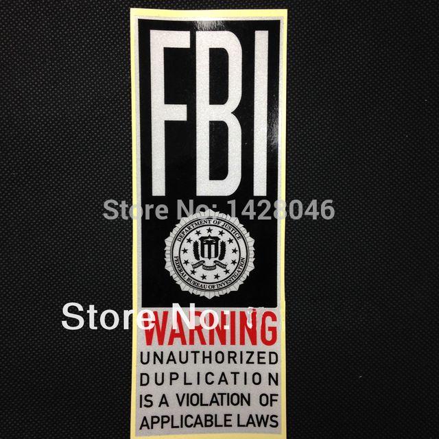 Reflective Logo - US $9.99. Free Shiping Car Sticker FBI Military Reflective Logo Black White All Color Personality Police Label Suitcase Custom Logo In Bags