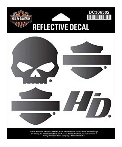 Reflective Logo - Harley Davidson Night Rider Reflective Logo Decal Set, SM Size DC306302