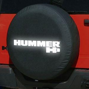 Reflective Logo - Hummer H3 Soft Spare Tire Cover with Reflective Logo, 2006